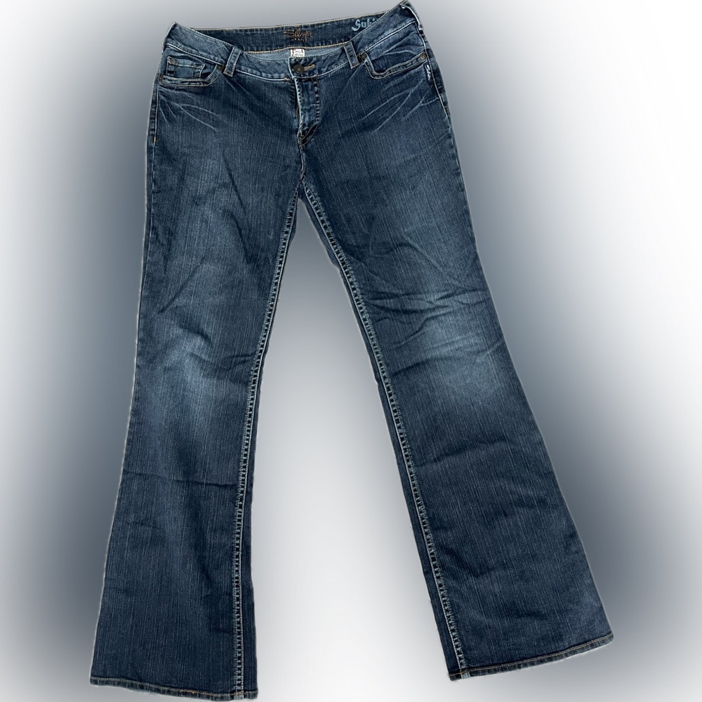 Big and Tall Dark Blue Flare Jeans